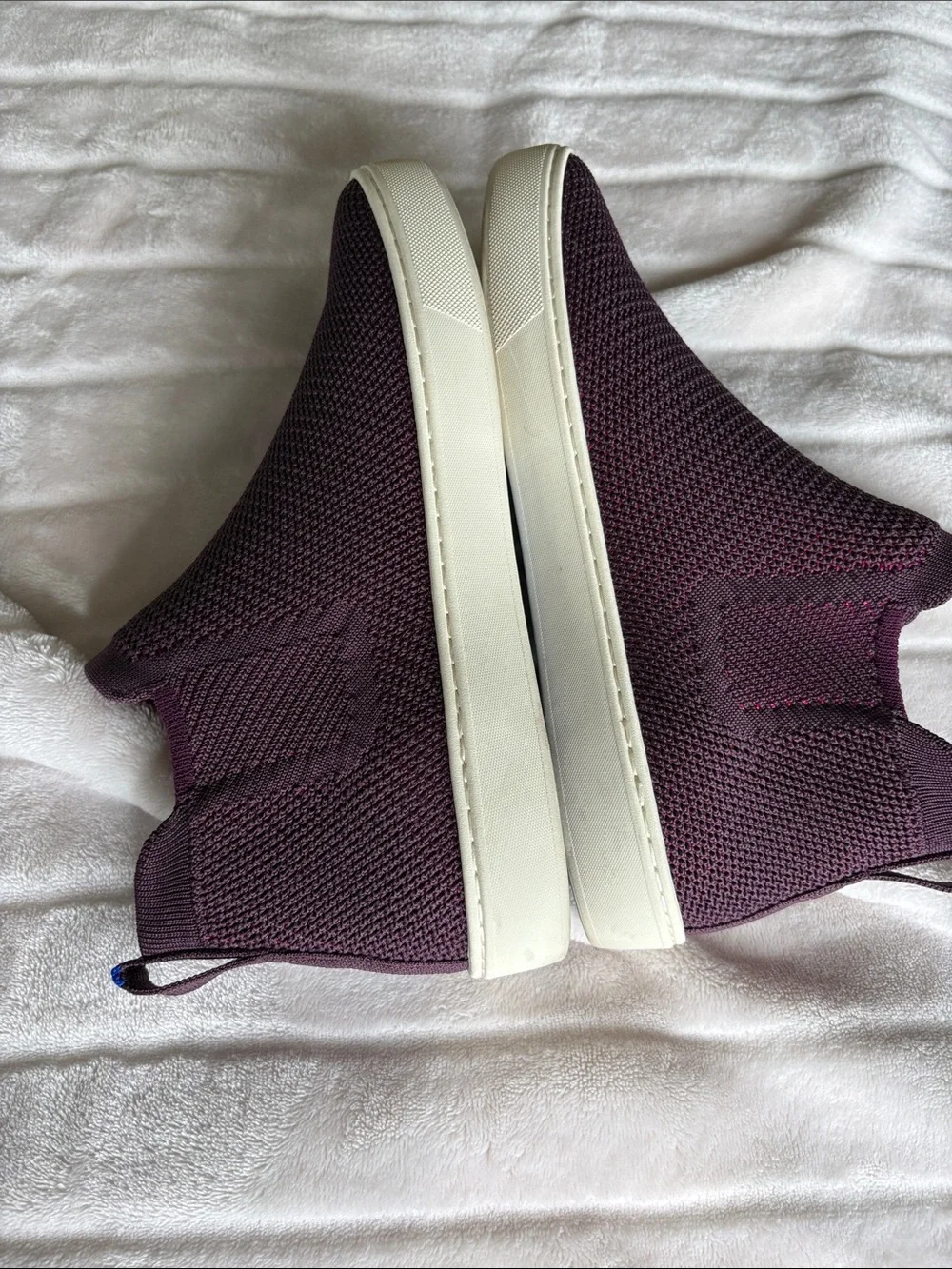 Rothy's Chelsea Slip-On Sneaker Boot in Berry Plum
